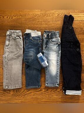 Baby Gap & Kitestrings Boys Pants Bundle Size 18 Months Corduroys Jeans Overalls